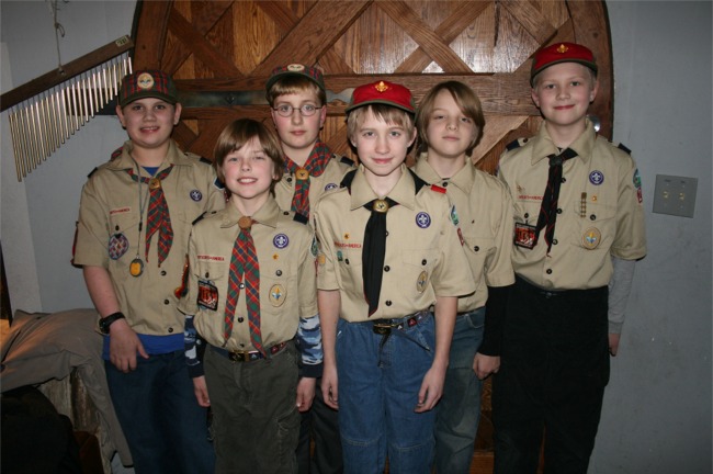 Boy Scouts and Girl Scouts on Fox Island