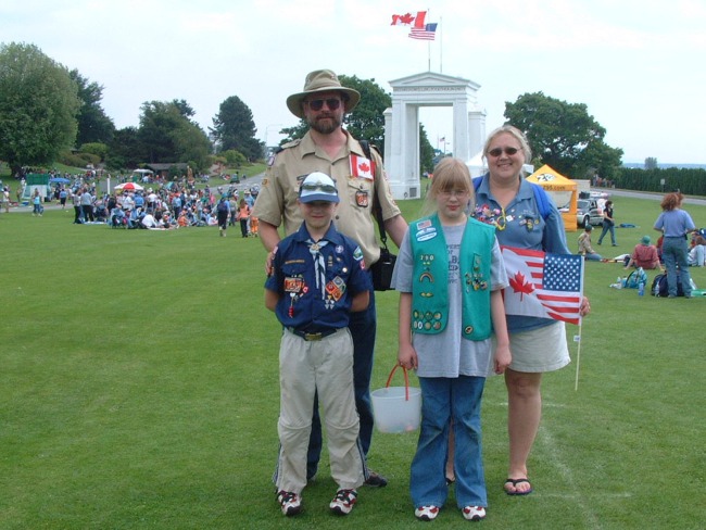 Boy Scouts and Girl Scouts on Fox Island